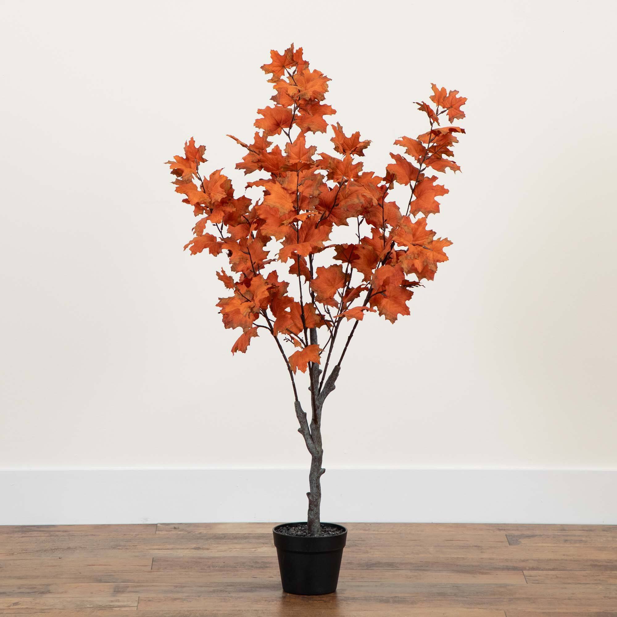 4ft. Autumn Smoky Maple Artificial Fall Tree